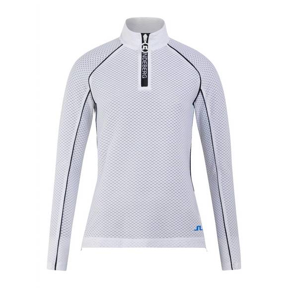 NEW J.LINDEBERG jonah golf mid layer pullover in white - Picture 2 of 5